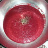 Sopa fría de tomate y remolacha.
